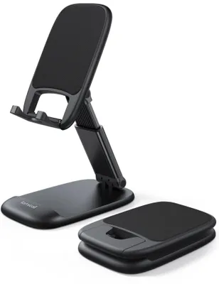 Image de Support réglable et pliable pour téléphone portable Lamicall, support pour téléphone portable – noir