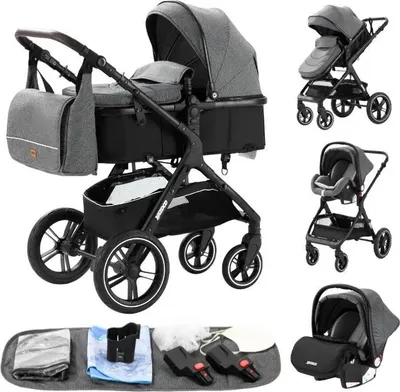 Immagine prodotto di Passeggino, configurazione 3 in 1, leggero e compatto, X1 grigio