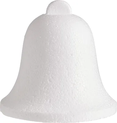 Produktbild von Styroporform Glocke, 7 cm, Weiß, zum Basteln und Dekorieren von Festlichkeiten