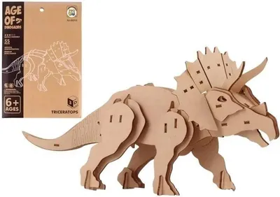 Image de Puzzle 3D en bois « Triceratops » - Pro Kids