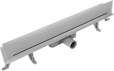 Produktbild von VOGI Duschrinne Edelstahl 90 cm - Komplettset Wandablauf, Edelstahl-Duschablauf, Bodenablauf mit Siphon und Haarsieb
