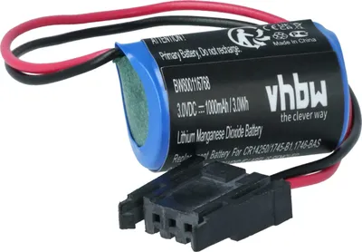 Produktbild von vhbw Akku kompatibel mit Allen Bradley PLC-5VME, PLC-5/60, PLC-5/40, PLC-5/30, SLC-100, PLC-5/20, PLC-5/11 Steuereinheit (1000 mAh, 3 V, Li-MnO2)