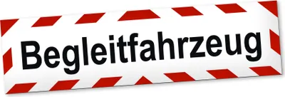 Produktbild von PantherPixel Begleitfahrzeug Magnetschild Auto Schwertransport Magnetfolie Geschenkidee 20 x 5 cm STANDARDFARBFOLIEN