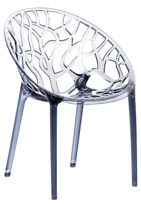 Immagine prodotto di Sedia impilabile Crystal in plastica grigia resistente alle intemperie (CLP)