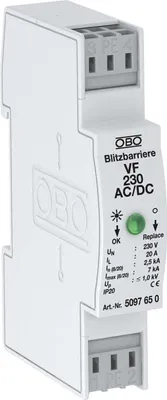 Obrázek produktu pro Bleskosvorka 230V AC - Přepěťová ochrana 230V 2pólový VF230-AC/DC