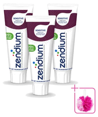 Produktbild von 3 x Zendium Sensitive Tandpasta mit natürlichen Enzymen - 75 ml - Sparpackung - 3 Stücke