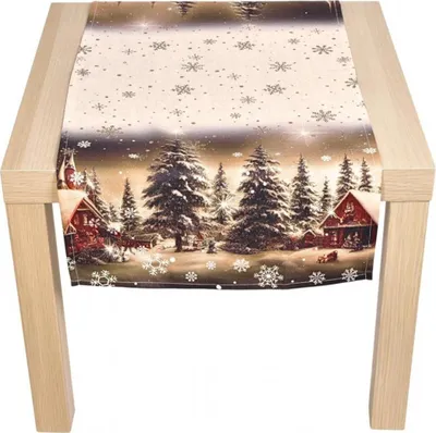 Obrázok produktu pre Vianočný obrus Zasnežená krajina CYH6019R 40x140 cm