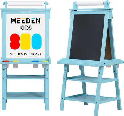 Produktbild von Kinderstaffelei Für Kinder Magnetische Tafel Lernreihe Bedienbar Blau