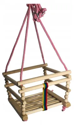 Produktbild von Holz Eimer-Schaukel für Kinder mit Seil