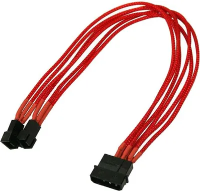 Obrázek produktu pro Nanoxia 900300015, 0,3 m, Molex (4-pin), 2 x Molex (3-pin), Červená