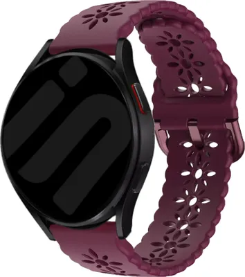 Produktbild von Strap-it Samsung Galaxy Watch 6 - 44mm Gemustertes Silikon Armband (Burgund)