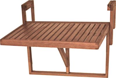 Garden Pleasure Barkeley Balkonhängetisch Eukalyptus braun 64,0 x 65,0 x 44,0/52,0 cm