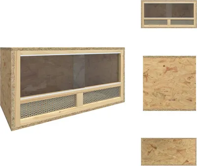 Obrázek produktu pro vidaXL Dřevěné terárium 60x30x30 cm - Příbytky a výběhy pro malá zvířata