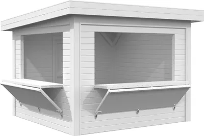 Produktbild von Palmako Marktstand Connect Lenna 8,3 m² Set 305 weiß lackiert