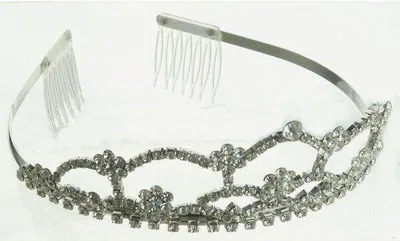 Produktbild von Diadem mit silberfarbenen Strasssteinen
