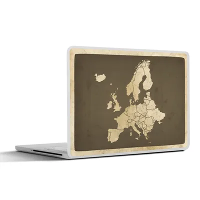 Produktbild von MuchoWow® Laptop Aufkleber Sticker Cover Karte - Europa - Jahrgang 30x22 cm - Laptop-Sticker