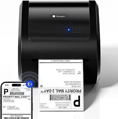 Produktbild von PHOMEMO D520BT Bluetooth Thermaldrucker - DHL -Etikettenbezeichnungen 4 x 6, Barcode Versandkompatible eBay, Amazon, Etsy, Shopify, UPS, FedEx usw., S