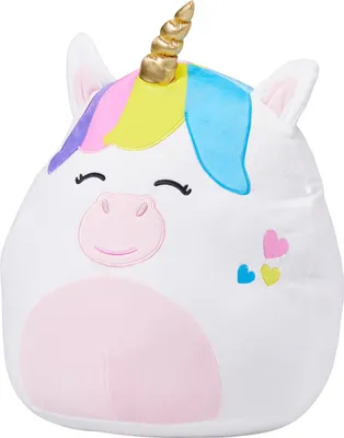 Produktbild von Großes Plüschkissen für Kinder in Einhornform, 45 cm – weiß, H&L