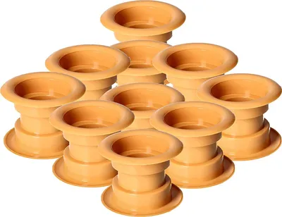 Immagine prodotto di KOTARBAU® Set di 10 griglie d'aria rotonde in plastica di faggio per le porte del bagno