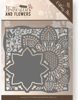 Produktbild von Stanzschablone - Jeanines Art - Butterflies and Flowers - Blüten Rahmen