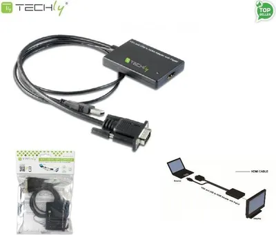 Image de Techly IDATA-HDMI-VGA3 Techly SVGA und Audio zu HDMI Konverter
