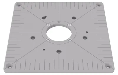 Image de PRIWAS plaque d’insertion compatible avec Bosch GOF 1250 CE | plaque d’insertion pour table de défonceuse compatible avec les défonceuses Bosch