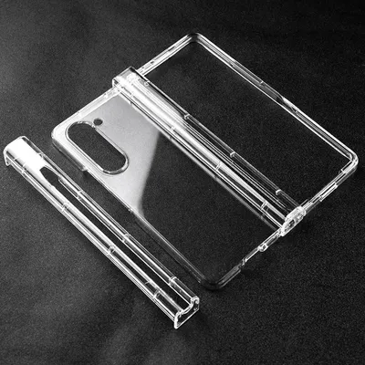 Image de Pour Samsung Galaxy Z Fold6 3 en 1 Protection en plastique transparent Housse de téléphone portable Case