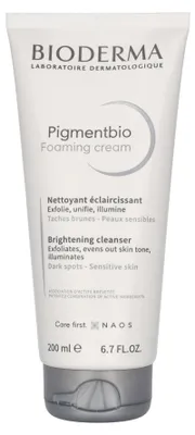 Produktbild von Bioderma Pigmentbio Foaming Cream, Reinigungscreme, Frauen, Jeder Hauttyp, Reinigend, Feuchtigkeitsspendend, Feuchtigkeitsspendend, Weichmachend, Tube, 200 ml