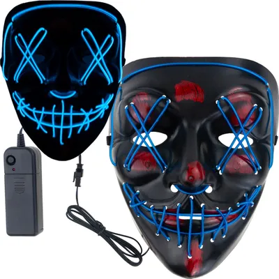 Obrázok produktu pre Led Maska Svietiaca Led Halloween Purge Party Strašidlá Z Batérie