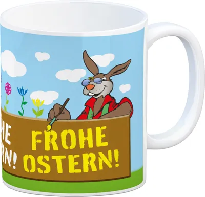 Produktbild von Frohe Ostern! Osterhase Kaffeebecher