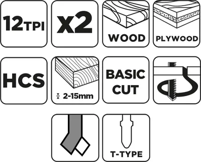 Obrázok produktu pre HCS 12 TPI pílový list pre zakrivené rezy, 2 kusy