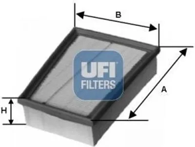 Produktbild von Luftfilter UFI 30.095.00 passend für PEUGEOT 306 Schrägheck (7A, 7C, N3, N5) Filtereinsatz