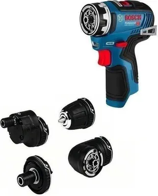 Produktbild von GSR 12V-35 FC Flexiclick Akku-Bohrschrauber mit 4 FlexiClick-Adaptern + L-BOXX