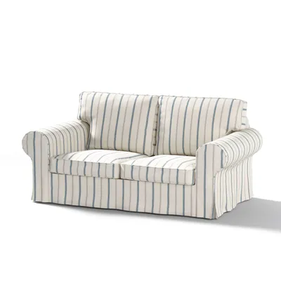 Immagine prodotto di Copridivano per divano letto Ektorp 2 posti NUOVO modello, blu crema, copridivano per divano pieghevole Ektorp 2 posti, nuovo modello, Avinon