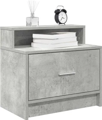Zdjęcie produktu dla vidaXL Szafka nocna z szufladą betonowa szara 51x31x47 cm