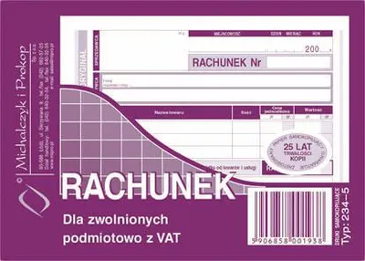 Produktbild von Rechnung für umsatzsteuerbefreite Unternehmen, Formular A6, 80 Blatt