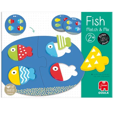 Produktbild von Goula - Fisch Match & Mix, 2 Jahr(e), Karton, Holz, Mehrfarbig