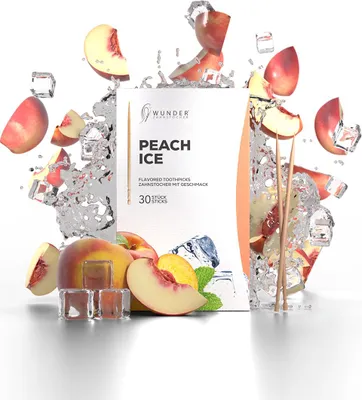 Produktbild von Wunder Zahnstocher mit Geschmack  Pfirsich-Ice - 30x Zahnstocher einzeln Verpackt frischer Atem mit Aromatisierte Zahnstocher - Lifestyle
