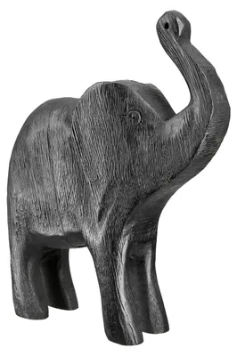 Produktbild von Gilde Figur, Elefant, "Odin", Mangoholz, schwarz, VE 2, L. 5 cm, B. 16 cm, H. 21 cm 55802 4063387558027