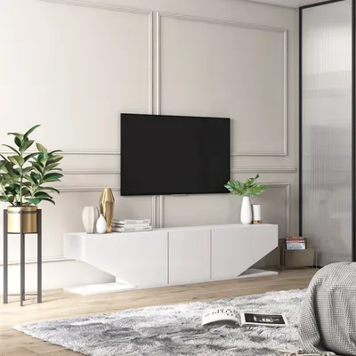 Obrázek produktu pro EMERALD TV stolek s dvířky, bílá