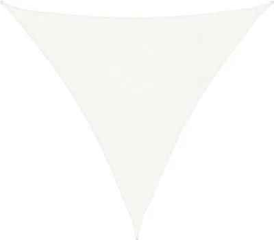 Produktbild von Schattentuch Dreieck - 4,5 x 4,5 x 4,5 m - Weiß - Wind- und Wassertauglich HDPE - 90% UV-Schutz - atmungsaktives Sonnenseil