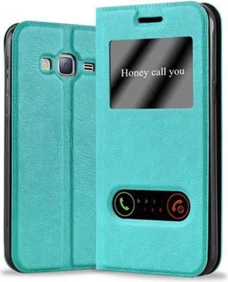 Produktbild von Cadorabo Schutzhülle für Samsung Galaxy J3 2016 Hülle in Türkis Handyhülle Book Case Cover Etui