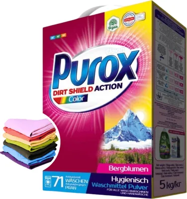 Zdjęcie produktu dla Proszek do prania Purox Color DO KOLORU 5 kg 71 prań kolor