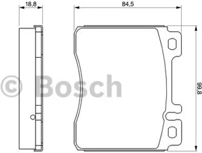 Produktbild von Bosch Bremsbelagsatz, Scheibenbremse 0 986 460 976