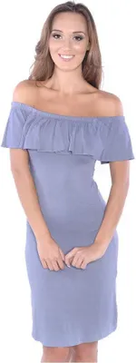 Immagine prodotto di Abito estivo da donna senza spalline; grigio 2XL/3XL
