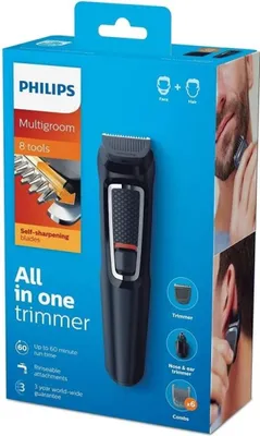 Produktbild von Philips 8-in-1-Gesichts- und Haarschneider MG3730/15 Kabellos, Schwarz