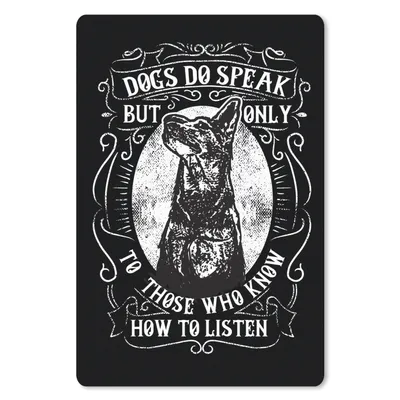 Produktbild von MuchoWow® Mauspad Mousepad Hund - Retro - Zitat 18x27 cm - Mousepads - Maus Mat - Pad - Mausunterlage