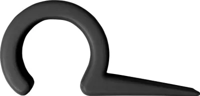 Produktbild von REI abnehmbarer Türstopper, schneckenförmig, schwarzer Kunststoff, 44 x 24 x 90 mm