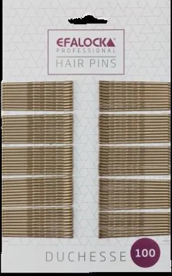 Produktbild von Efalock Duchesse Haarklemmen 7 cm gold 100 Stück