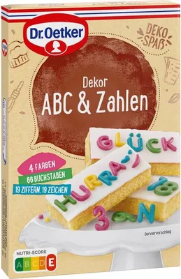 Produktbild von Dr.Oetker Dekor ABC & Zahlen 58g